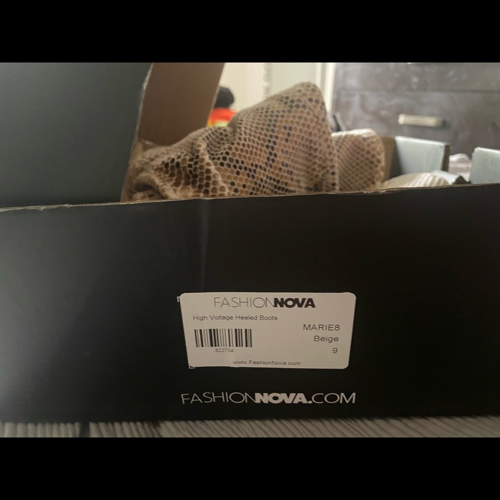 Fashion nova beige over knee boots